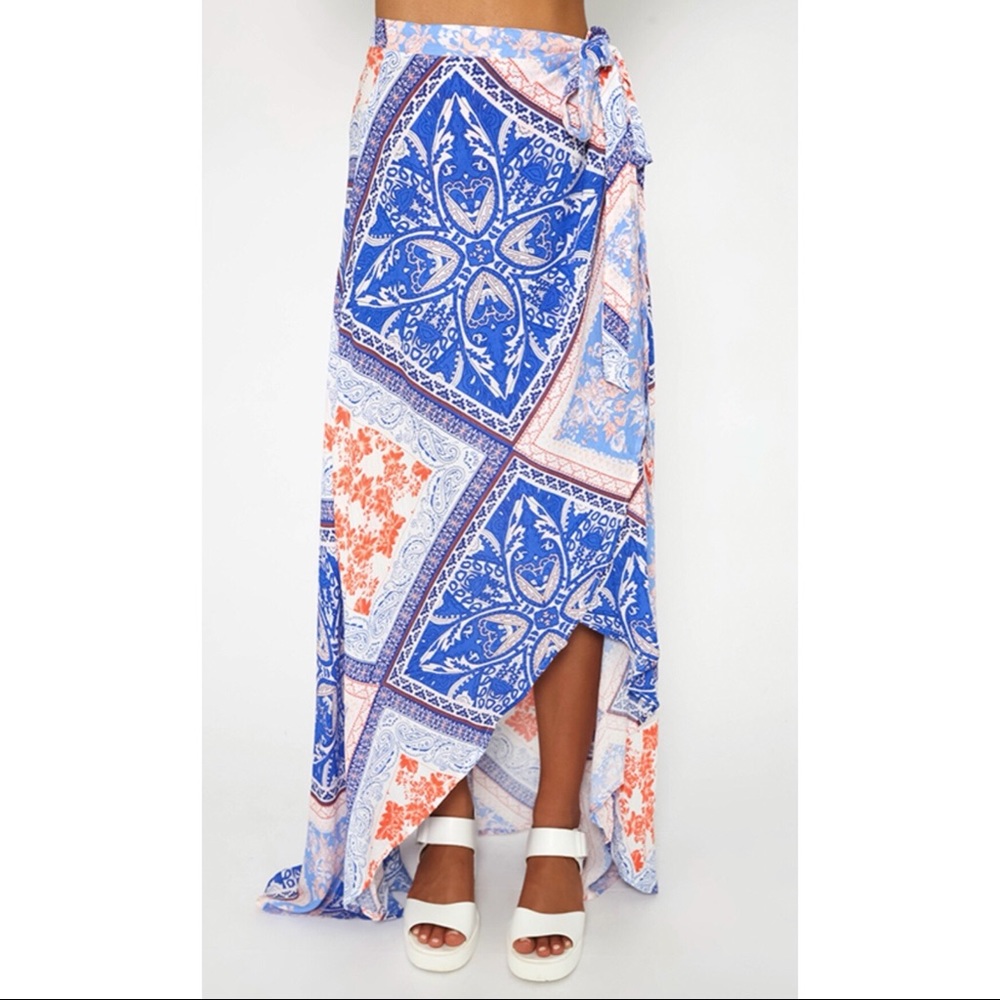Peppermayo Patchwork Printed Wrap Skirt Set - image 4